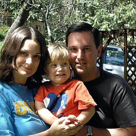 A young family of three.